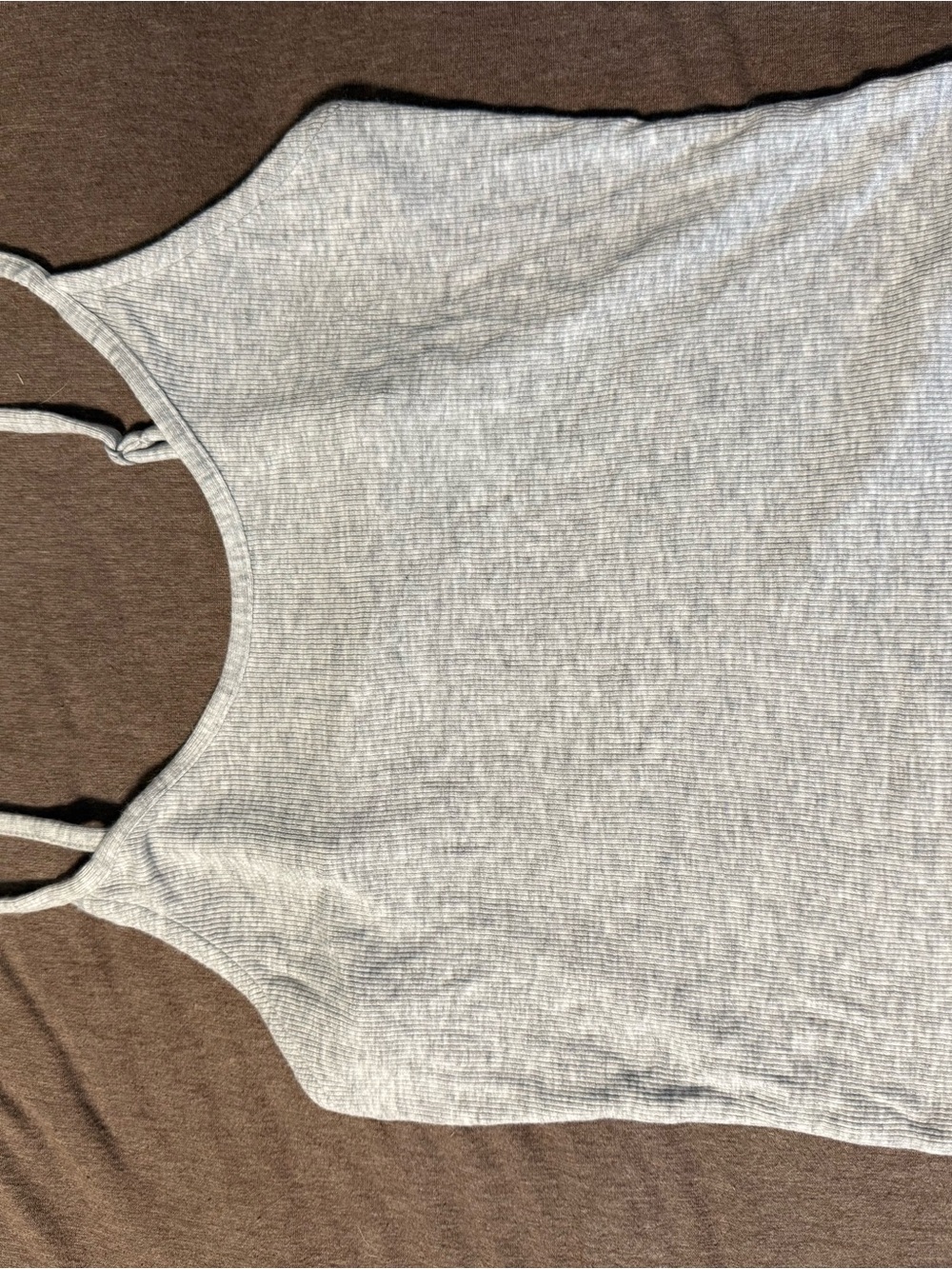 Oner Active Light Gray Ribbed Crop Tank